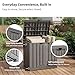 EAST OAK Outdoor Storage Box, 31 Gallon Deck Box Indoor and Outdoor Use, Waterproof Resin Storage Bin for Package Delivery, Patio Cushions, Gardening Tools, Lockable, UV Resistant, Grey