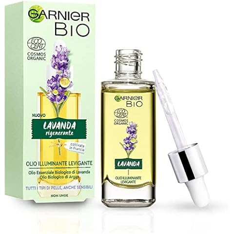 Garnier Bio Gesichtsöl zum Glätten, ätherisches Lavendelöl und Bio-Arganöl Cover