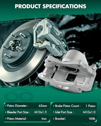 Image of SCITOO 18B5034 Front Left Disc Brake Caliper Assembly w /Bracket For Buick For LaCrosse /For Terraza,For Chevrolet For Uplander,For Pontiac For Grand Prix /For Montana,For Saturn For Relay