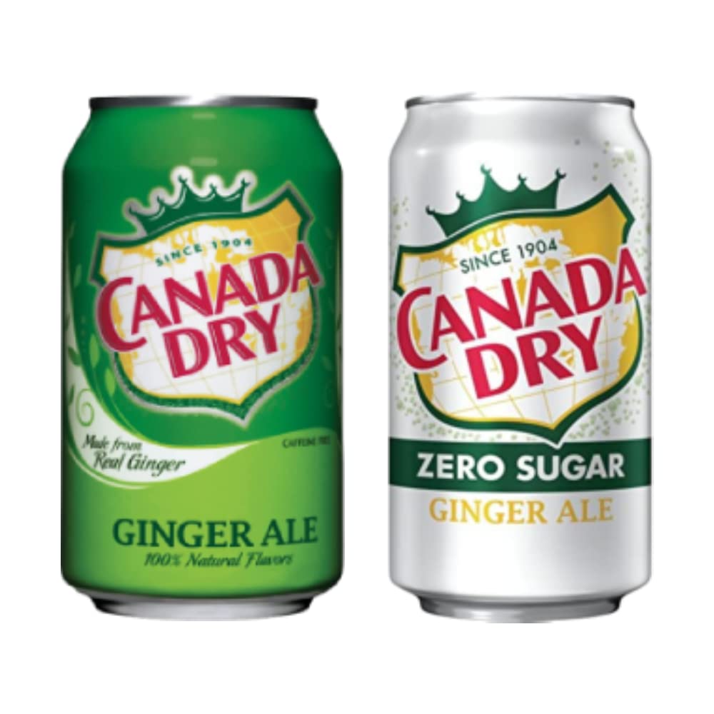 Canada Dry Ginger Ale 2 flavor Mini 7.5 oz Mix Pack - (Pack of 18)