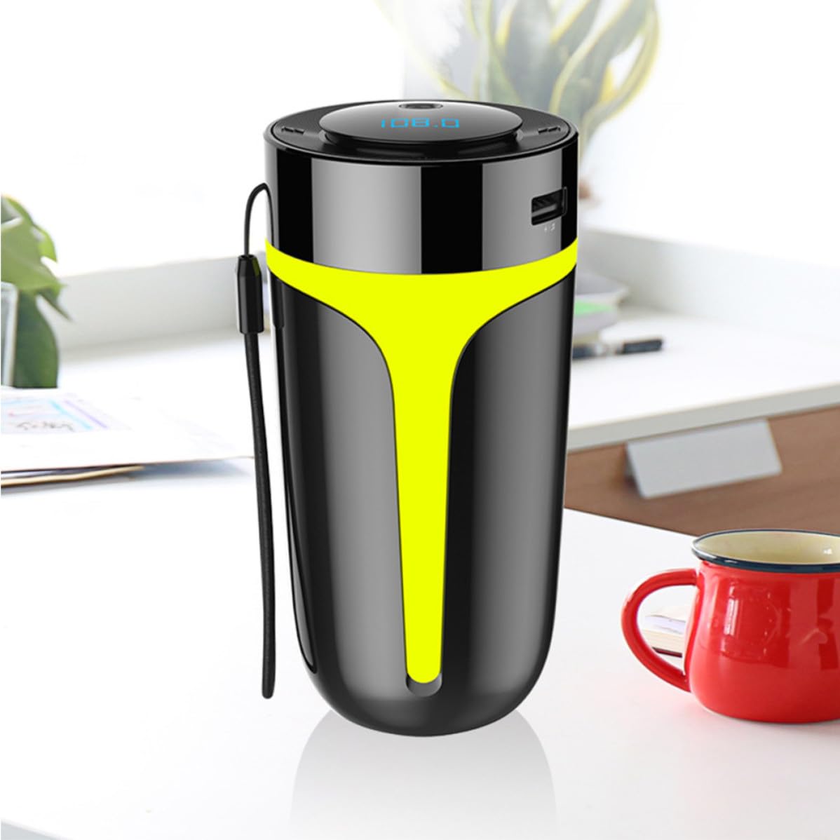 Umidificatore per Auto 300ml ABS Mp3, Nero per Casa