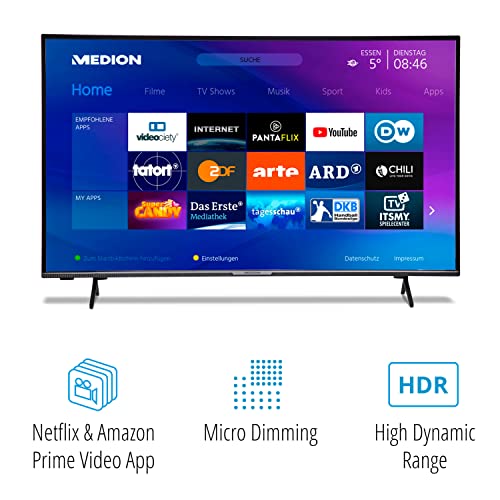 MEDION-X14313-Television-UHD-de-108-cm-43-Pulgadas-Smart-TV-4K-Ultra-HD-HDR-10-Micro-Dimming-Netflix-Prime-Video-WiFi-PVR-Ci-Bluetooth