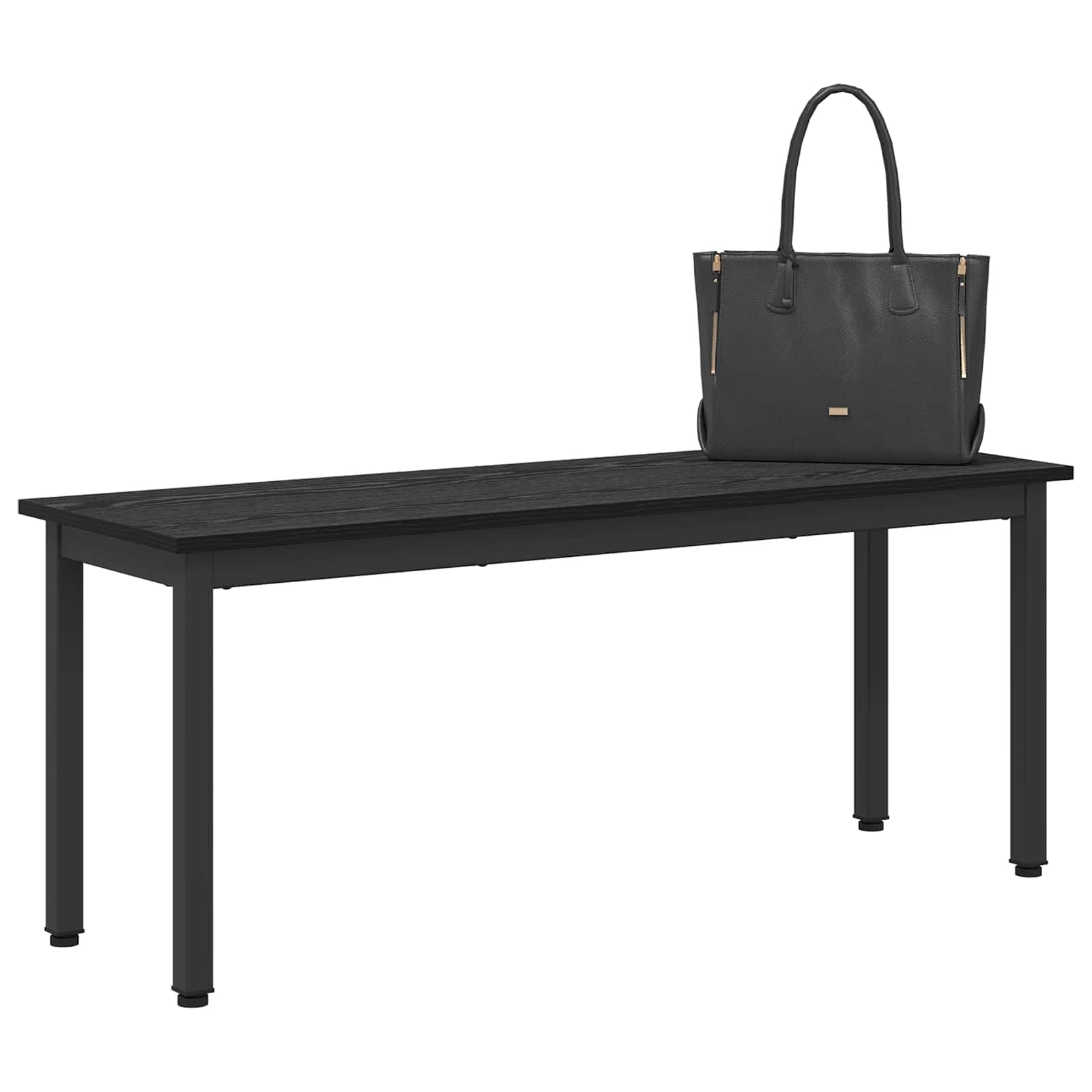 vidaxl banc chêne noir 110 cm salle à