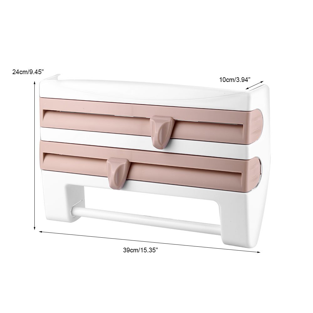 Kruidenrek Met Keukenrolhouder En Haken, Kruidenrek Voor Aan De Muur Zonder Boren Kruidenorganizer Voor Keukens