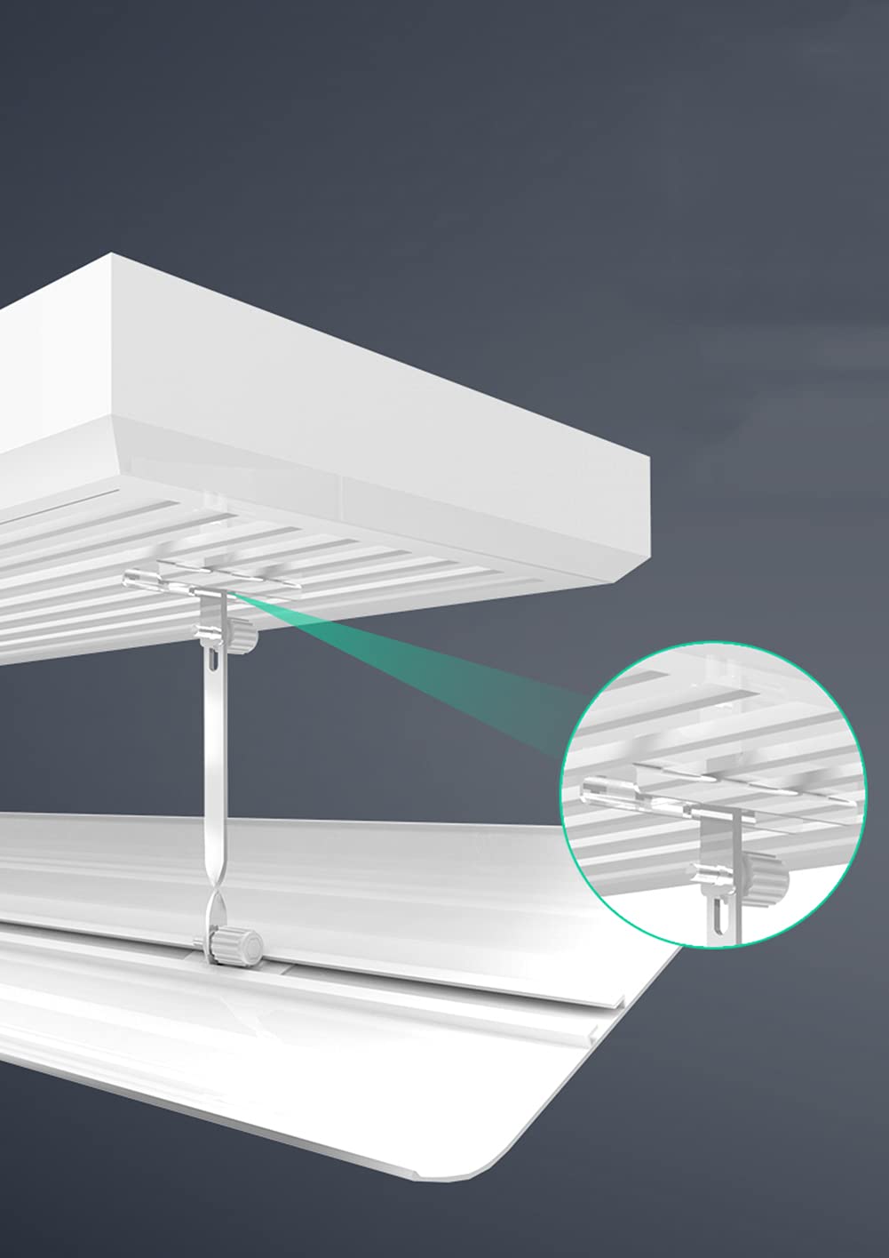 Parabrisas de Aire Acondicionado Central, Deflector de Viento antirretorno, Deflector de Salida de Aire para Aire Acondicionado de Oficina, 140 cm