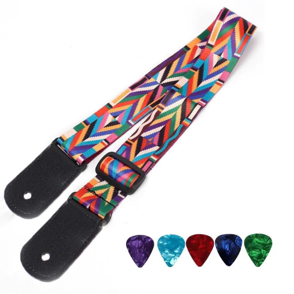 Guitar Strap Belt for Acoustic & Electric Guitar Adjustable Buckle Guitar Strap Modern Design Guitar Belt For Acoustic/Bass/Electric Guitars