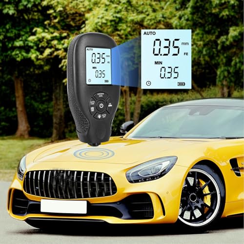 Medidor de grosor de pintura para autos con pantalla LCD miniatura 6