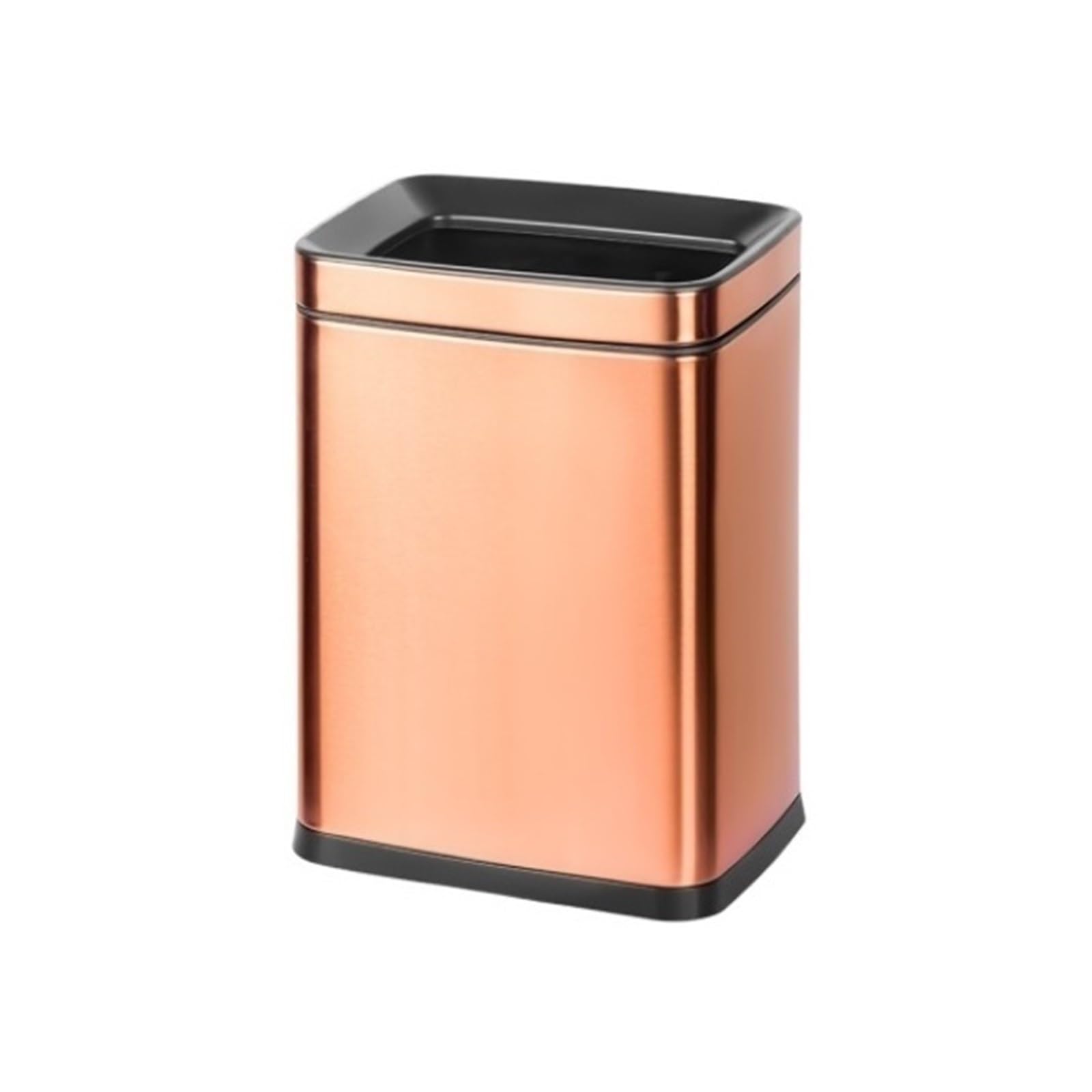 ZYYANSHOP Trash Cans Stainless Steel Open Top Trash Can Waste Bin with Removable Inner Basket for Bathrooms Wastebasket Garbage(Orange)