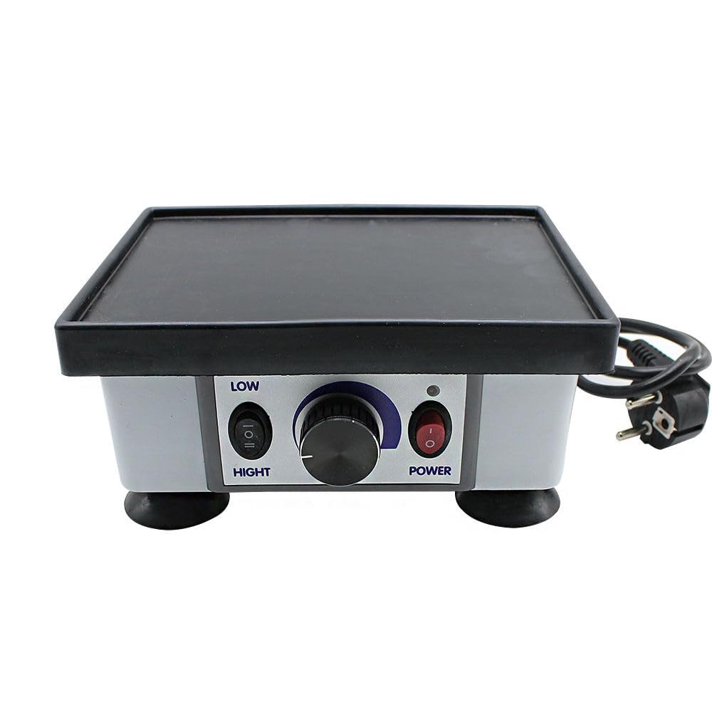 Dental Gipsrüttler, Oszillator Vibrationsplatte 220V, Zahntechnik Gipsrüttler 100W, Rechteckig Vibrator Shaker, Dental Lab Ausrüstung für Zahnärzte (EU-Stecker)