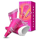 FLENWARE Stand & Go Disposable Female Urinal Funnel (10 Pack) - Women Pee Funnel for Travel, Pee Funnel for Standing, Portable and Convenient Urination Solution