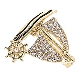 Design sophistiqué : la broche voilier présente un design sophistiqué qui met en valeur votre style unique et fait une déclaration, épingles pour sacs à , broche de vêtements voilier