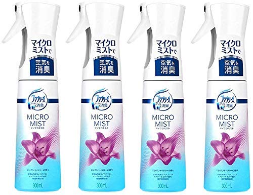 【まとめ買い】ファブリーズ マイクロミスト 消臭スプレー エレガント・リリーの香り 300ml×4個