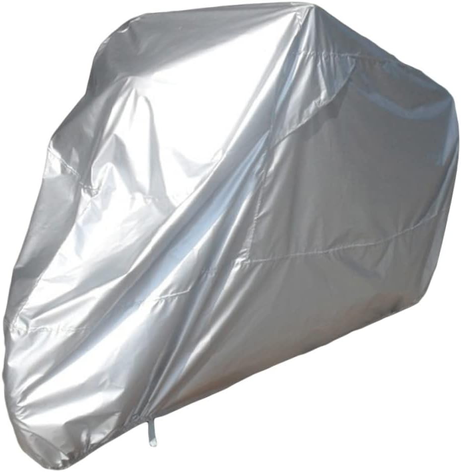210T Waterproof Motorcycle Cover Silver-Coated Polyester Cloth Multi-Purpose Protective Bike Cover for Outdoor Use Size S