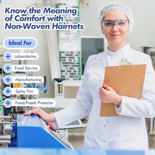 Yahenda 2000 Pcs Disposable Hair Nets Bulk 21 Inch Non Woven Bouffant Caps for Food Service Cooking Medical Salon Spa Beauty(White) - Thumbnail 3