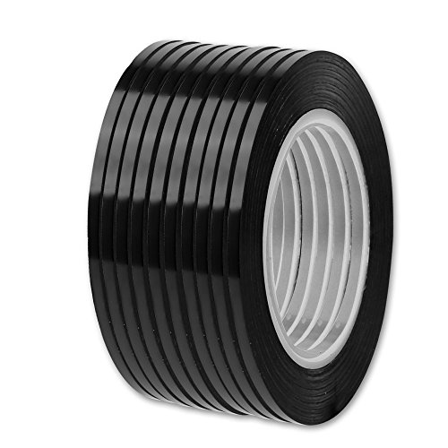 AIEX Whiteboard Band Markierungsband Tafel Tabelle Band Grafisches Diagramm-Band, Schwarzes Klebeband, Kunstband, Gittermarkierungsbänder,10 Stücke (Breite 3mm)