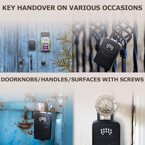 Decruil Caixa de bloqueio inteligente para chave com código, caixa de chave de controle de aplicativ