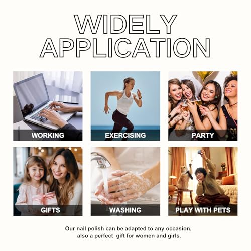 Nail Polish Set - 6 Colors Neon Nail Polish - Quick Dry nail Polish - Purple Green Orange Pink Blue Yellow Bright Colors Nail Polish Sets - Summer Nail Varnish Sets For Women Nail Art DIY Gift - Image 5