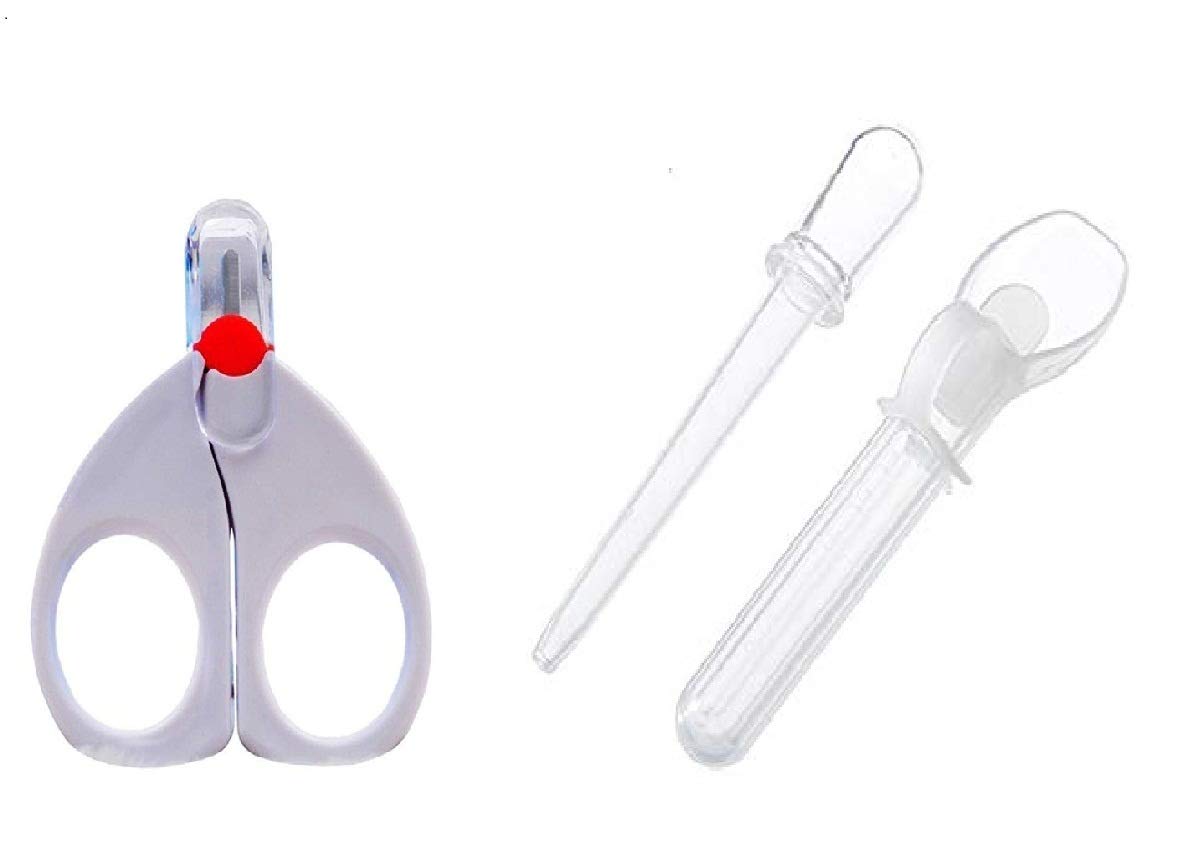 Lappu Safe Medicine Spoon and Medicine Dropper & Baby Nail Safety Scissor- Multicolor-image-10