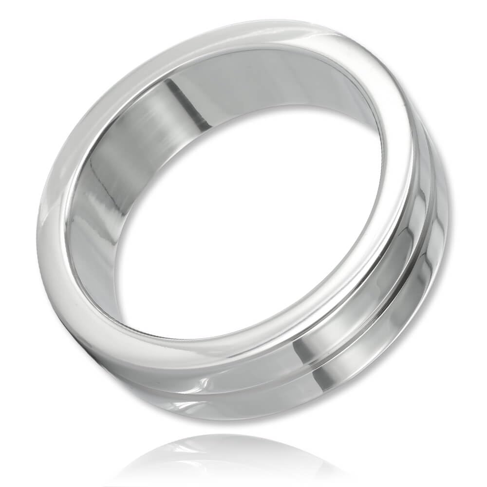 Cockring acier rainuré 15mm - Diamètre 55 mm