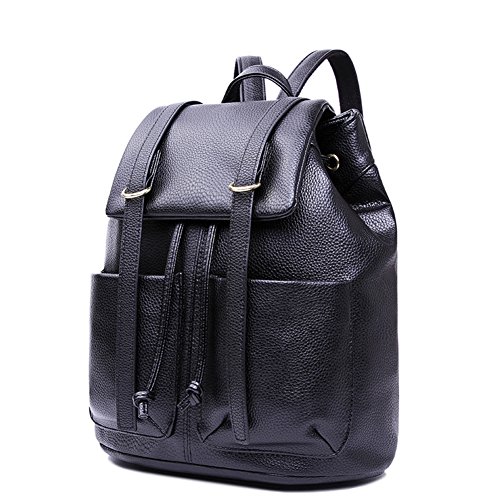 Sac à dos de mode noir uni confortable pour le dos