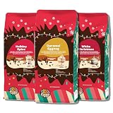 Crazy Cups Flavored Holiday Ground Coffee Variety Pack, Includes Holiday Spice, White Christmas, Caramel Eggnog in 10 oz Bags, 3 Pack