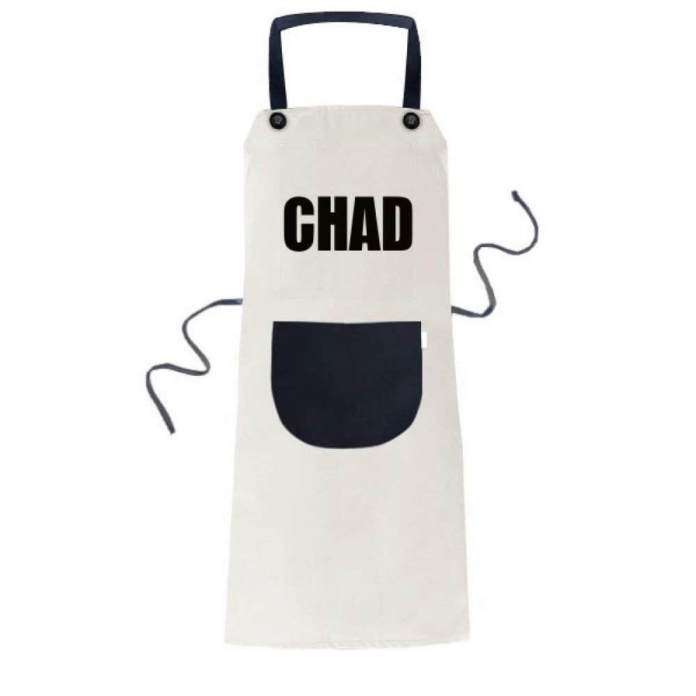 Tablier Tchad anti-taches pour cuisiner proprement avec poche noir