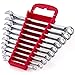 Max Torque 10-Piece Premium Combination Wrench Set, Chrome Vanadium Steel, Long Pattern Design | Include Metric Sizes 6, 8, 10, 11, 12, 13, 14, 15, 17, 19mm with Storage Rack Organizer