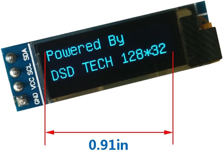 DSD TECH 2 PCS IIC OLED Display 0.91 Inch for Arduino ARM