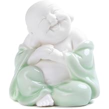 Ceramic Zen Laughing Maitreya Buddha Statue Sculptures Ornament Happy Lucky Buddhism Statue Living Room Office Study Decor