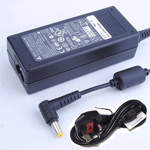 65W Charger for Acer Aspire 5741A 5315 5532 5551 5736 5740 5742 5750 Laptop - Original Delta Electronics Notebook AC Adapter Power Supply Plug - 19V 3.42A - with UK Power Cord and Cable Holder