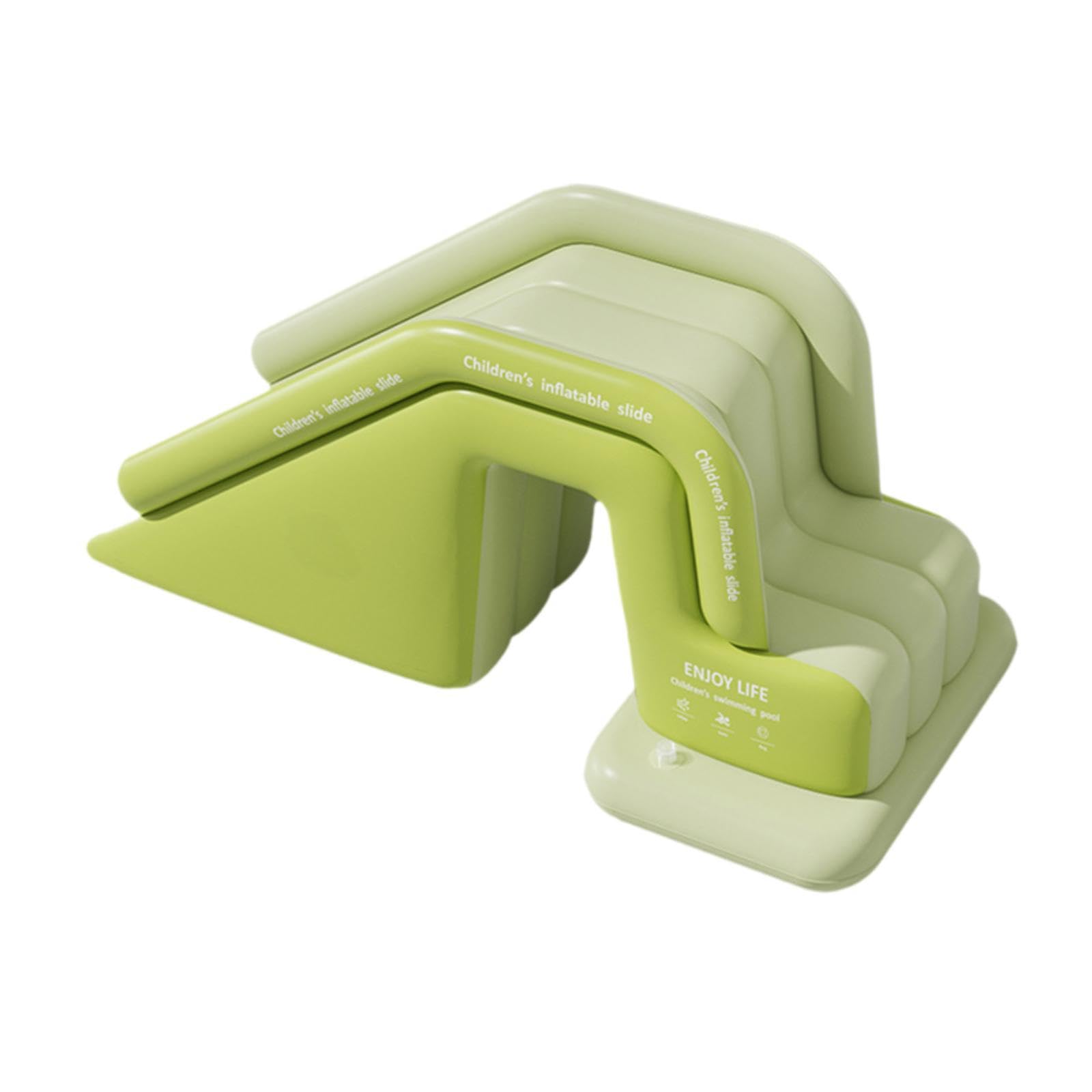 Fenteer Scivolo per Piscina in PVC Portatile Resistente all'Usura per Scivolo Acquatico per Piscina Fuori Esterno da Interno da Giardino, Verde