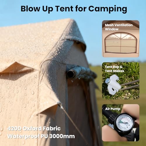 Image of Inflatable Tents for Camping, Blow Up Tent with Stove Jack, Ytaoeo Hot Tent