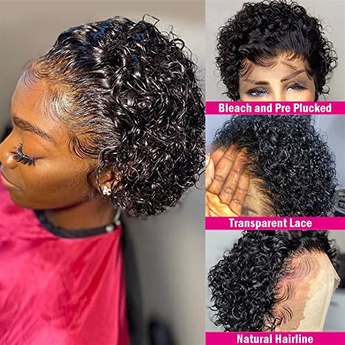 Perruque cheveux humains bouclés 13x1 avec dentelle transparente