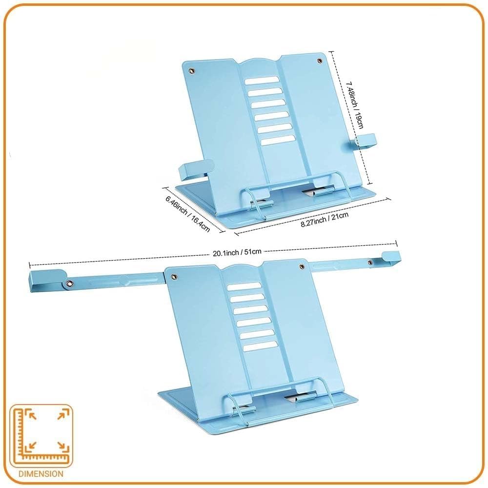 ZINLEY Metal Book Stand Holder | Book Stand for Reading Book Holder Adjustable Book Holder Use for Student,Reading at Home,Lectures and Presentations,Music Stand 2