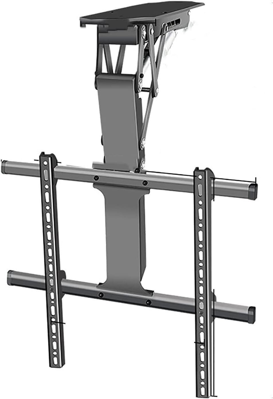 Supporto TV Regolabile da Soffitto - Supporto TV Motorizzato, Supporto TV/Monitor Ribaltabile da 0 A 85°, Supporto TV Elettrico da 32 A 70 Pollici(Nero)