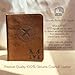 Custom Personalized Passport Holder for Travel • Personalized Premium Luxury Genuine Leather Passport Cover • Travel Essentials Document Sleeve (Cinnamon, 1, Count)