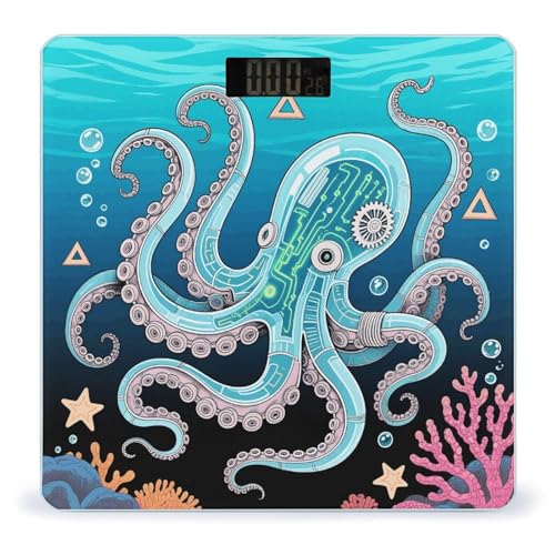 Báscula Mecánica Octopus con Pantalla LCD y Vidrio Templado miniatura 1