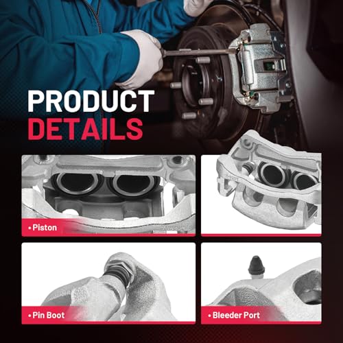 Image of BDFHYK 19-B7100 19-B7101 Front Disc Brake Caliper Assembly Compatible with Nissan Murano /Pathfinder 2015-2023, Compatible with Infiniti JX35 /QX60 2013-2020, 2.5L 3.5L l4 V6 Gas 2pcs