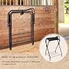 Harrison Howard Saddle Stand Freestanding Full-Size Portable Floor Horse Saddle Rack with Fabric Adds Protection to Underside of Saddle Prevents Bar Indentations Secure Saddle Saddle Black #4