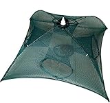 El Fortalecimiento de 4/6/8/10/12/16 Agujeros de Pesca Net Camarón Nailon Jaula Trampa Automática Plegable Pescados del Cangrejo Red Echada (4 Agujero)