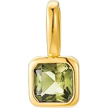 CAITLYNMINIMALIST Mini Birthstone Charm, Square Bezel 5mm Gold Charm for Necklace or Bracelet, Dainty Birthstone Pendant, Birthday Gift for Her, 18K Gold Plated Silver