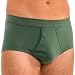 Produktbild HERMKO 3240 Herren Slip mit Eingriff Unterhose aus 100% Bio-Baumwolle in vielen Farben bis Gr. 14, Größe:D 10 = EU 4XL, Farbe:Olive