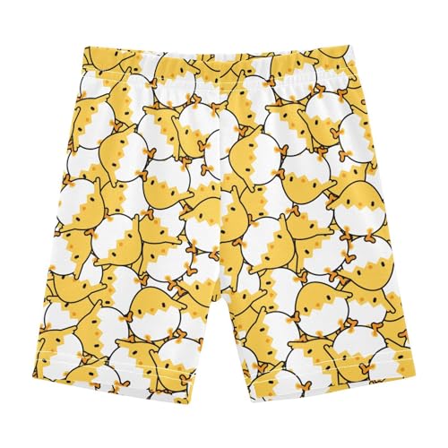 Girls' Shorts Soft Summer Soft Boxers Short Yellow Chicken Leggings Dance Bottoms