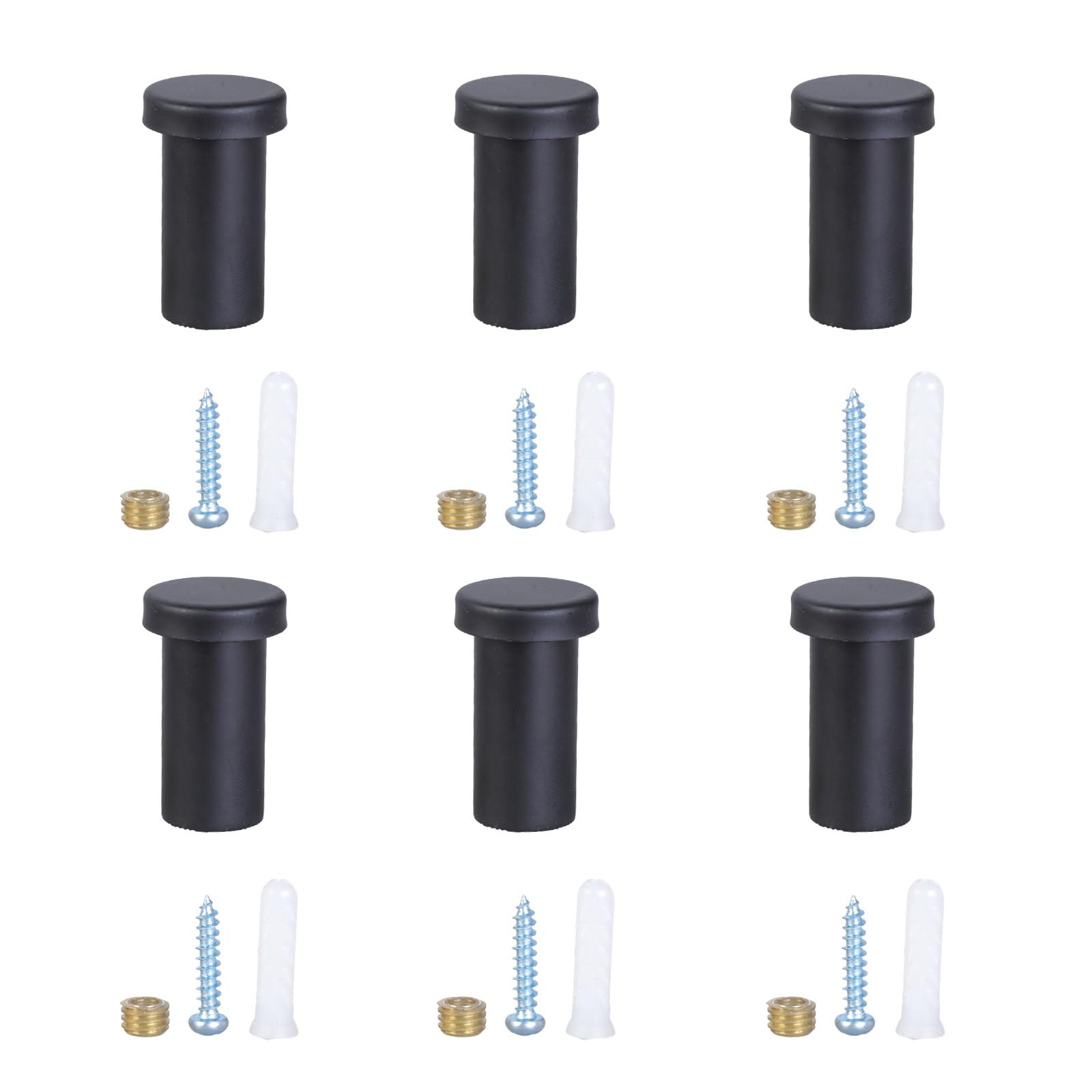 Yrohgkpn Black Of 6 Effective Wall Hooks With High Load Capacity Organization Ideal For Home Storage And Organization Multipurpose