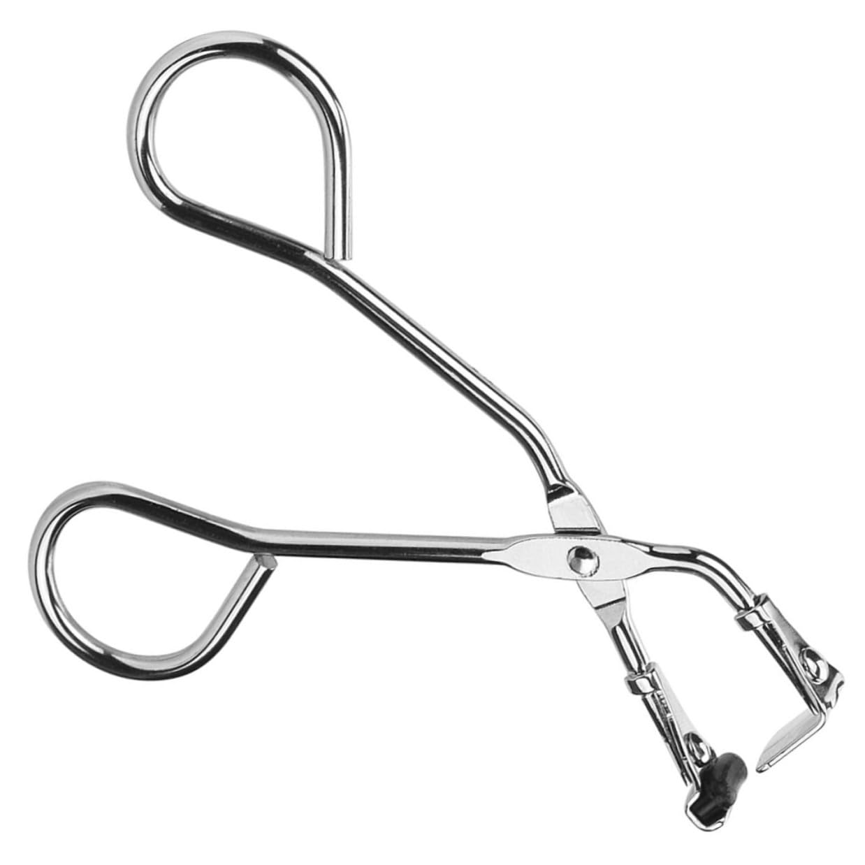 Cabilock Piegaciglia Strumento Pratico Portatile in Acciaio Inossidabile Argento Leggero Design Curvo per Arricciare le Ciglia e Adatto per Trucco Quotidiano per Trucco Quotidiano