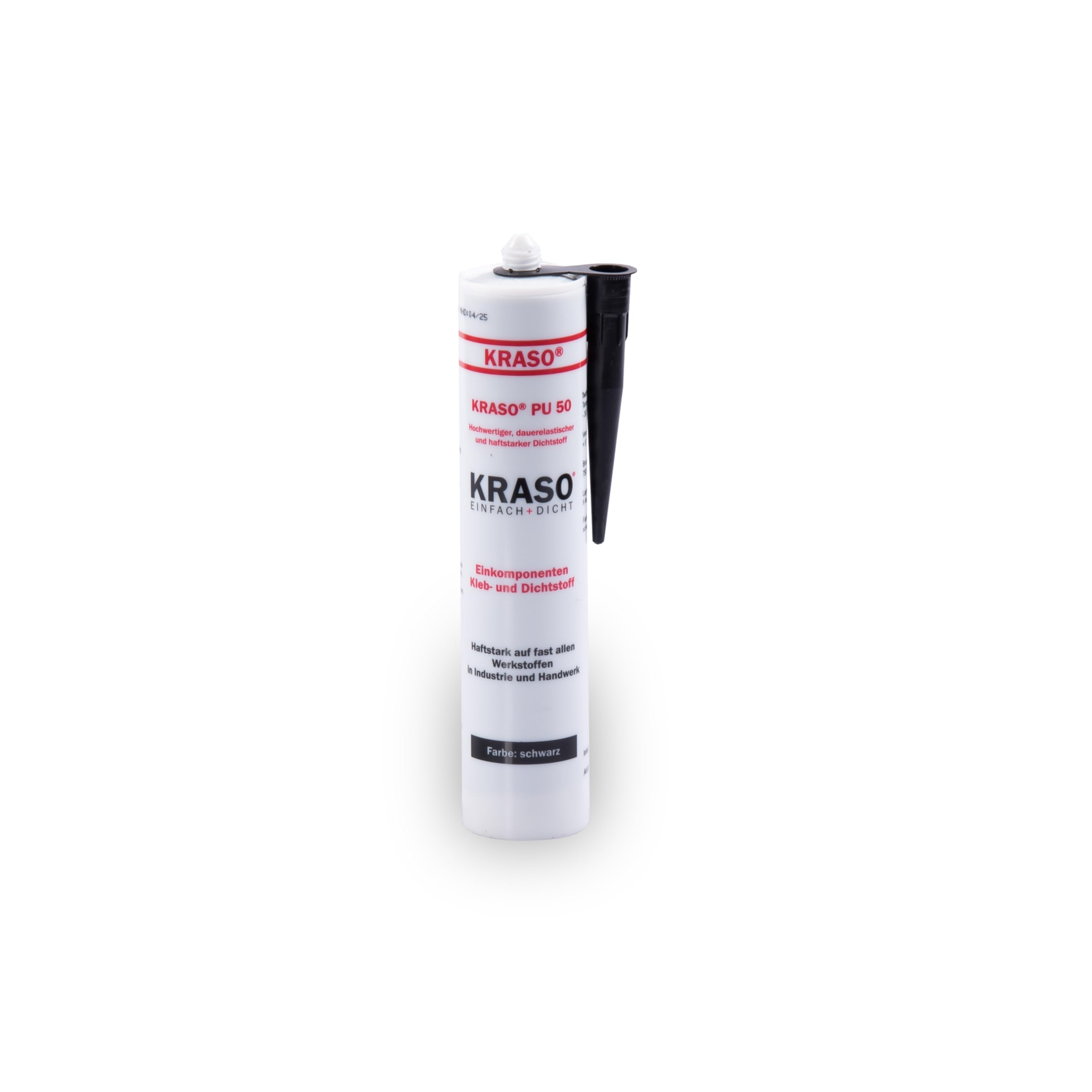 KRASO® PU 50 - Mastic adhésif élastique en permanence - Forte adhérence - Pour la fixation de brides de film pour surfaces humides et sèches - Colle de montage (12 pièces)
