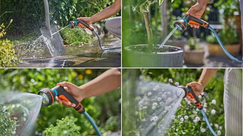 Gardena Classic Multifunktionsbrause Spritzen & Brausen: Classic Multifunktionsbrause, Zum Reinigen und Bewässern, Vier vielseitige Sprühbilder, Auf Langlebigkeit ausgelegt (18370-20)
