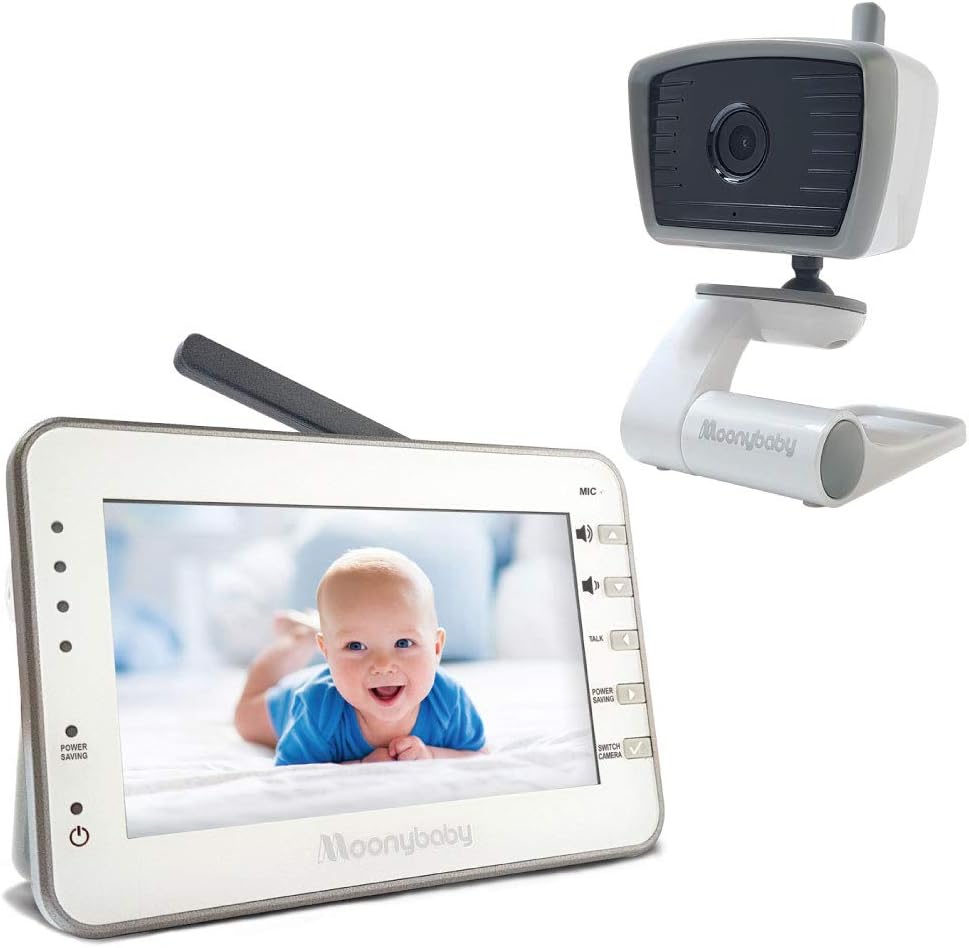 Moonybaby Trust 30 Baby Monitor, 1 Camera and 4.3 Inches Large Screen (Bonus: 1 Camera USB Power Cord), Power Saving/Voice Activation, Auto Night Vision, 2-Way Talk-Back and Long Battery Life