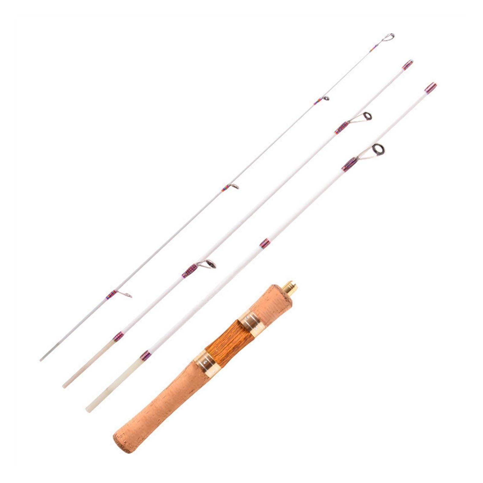 Canne à pêche 1.4m pliable en 4 sections pour pêcher partout sans encombre