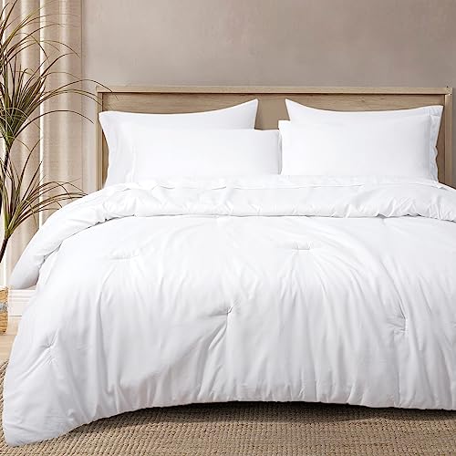 Phf Ultra Soft Comforter Sets King-7 Pieces Bed In A Bag Comforter & Sheet Set All Season-Comfy Lightweight Bedding Set Comforter, Sheets, Pillowcases & Shams, White #TOP7
